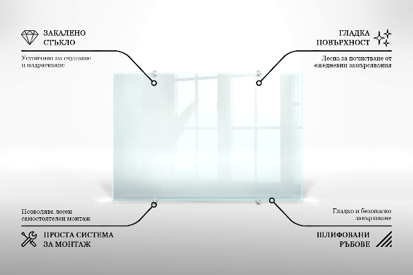 Sticlă pentru bucătărie transparent 80x60 cm