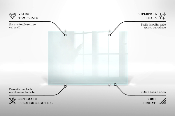 Sticlă pentru bucătărie transparent 80x60 cm