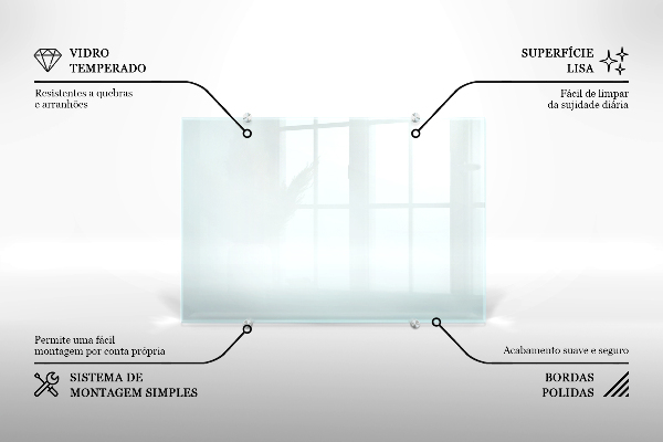 Sticlă pentru bucătărie transparent 80x60 cm