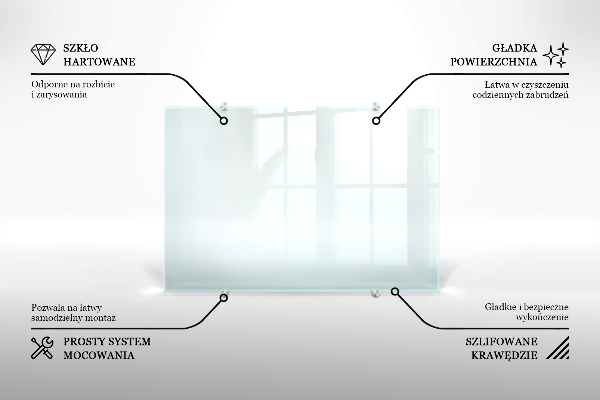 Sticlă pentru bucătărie transparent 80x60 cm