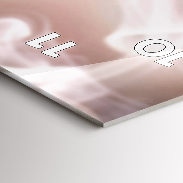 Ceas vertical de perete din sticlă O ceașcă de cafea