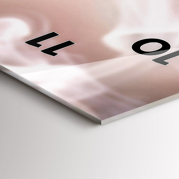 Ceas vertical de perete din sticlă O ceașcă de cafea