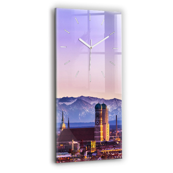 Ceas vertical de perete din sticlă Alpii germani Munchen