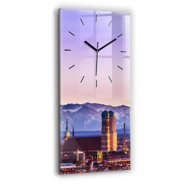 Ceas vertical de perete din sticlă Alpii germani Munchen
