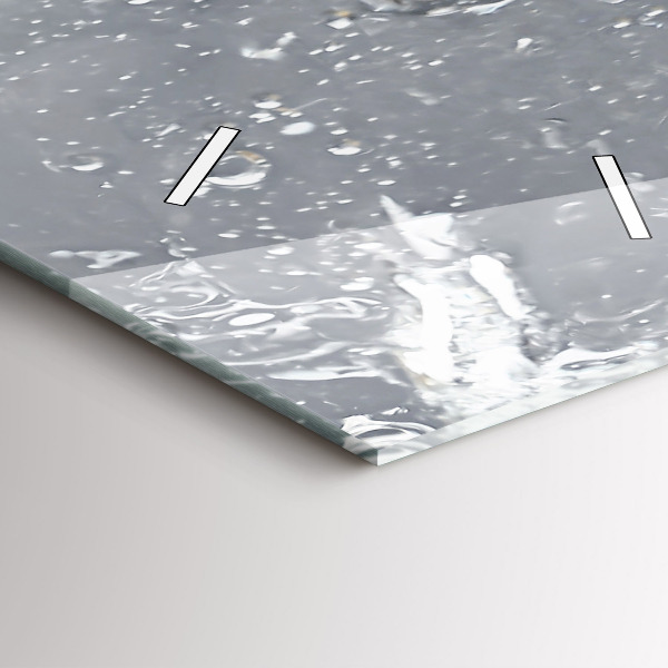 Ceas vertical de perete din sticlă Citrice în apă