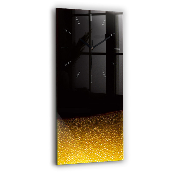 Ceas vertical de perete din sticlă Suc de portocale