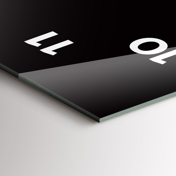 Ceas vertical de perete din sticlă Suc de portocale