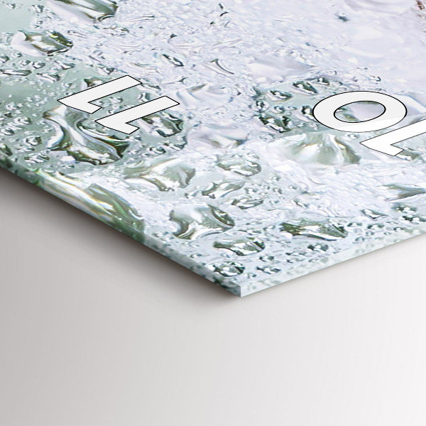 Ceas vertical de perete din sticlă O cană de bere