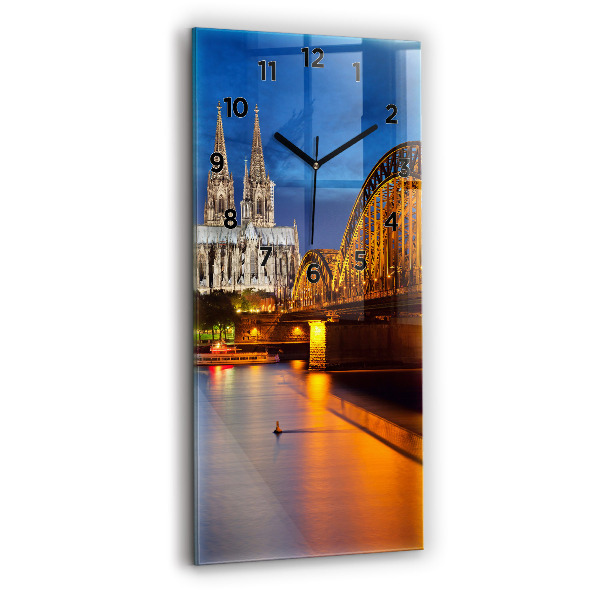 Ceas vertical de perete din sticlă Pod din Germania