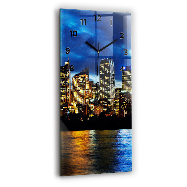 Ceas vertical de perete din sticlă Seara Sydney