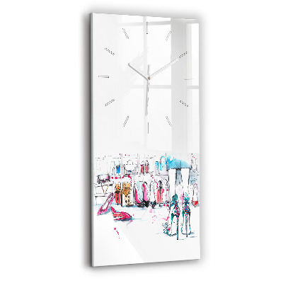 Ceas vertical de perete din sticlă Element de feminitate