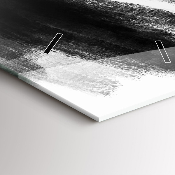 Ceas vertical de perete din sticlă Femeie în alb și negru