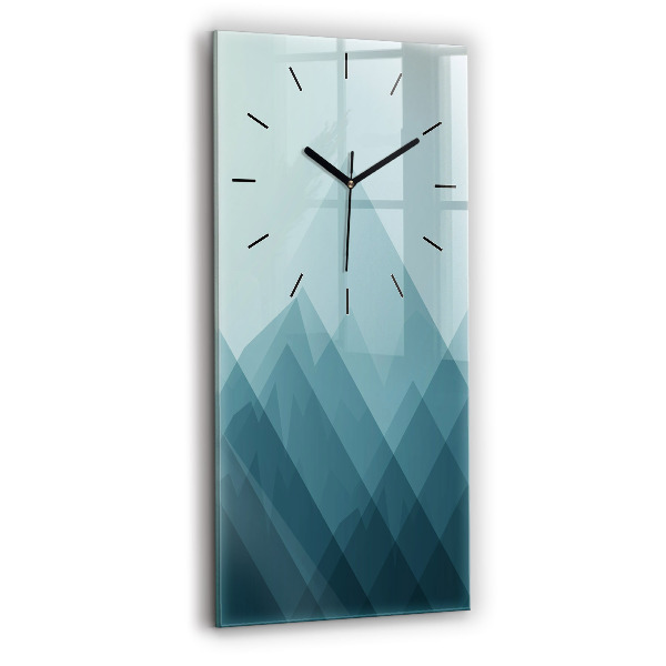 Ceas vertical de perete din sticlă Figuri geometrice