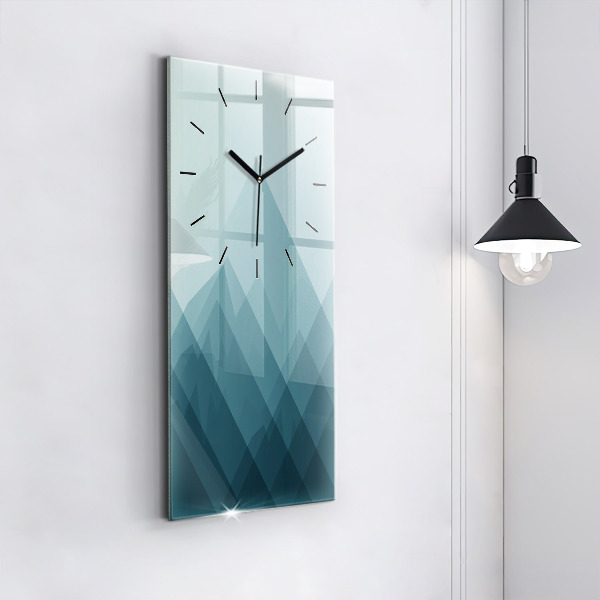 Ceas vertical de perete din sticlă Figuri geometrice