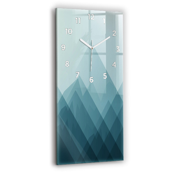 Ceas vertical de perete din sticlă Figuri geometrice