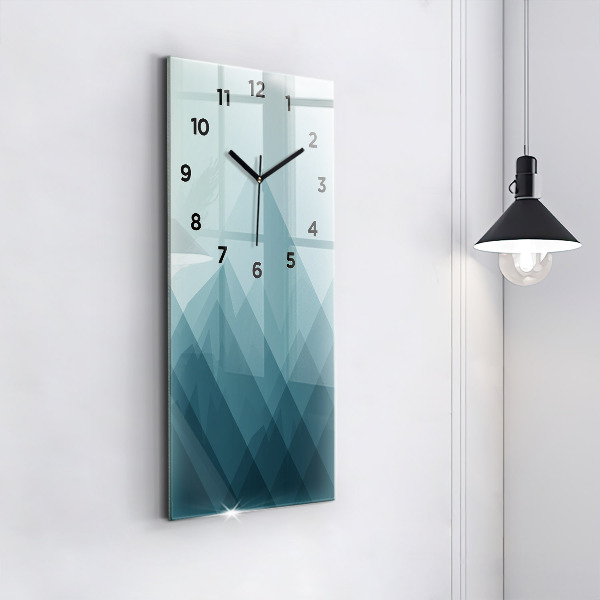 Ceas vertical de perete din sticlă Figuri geometrice