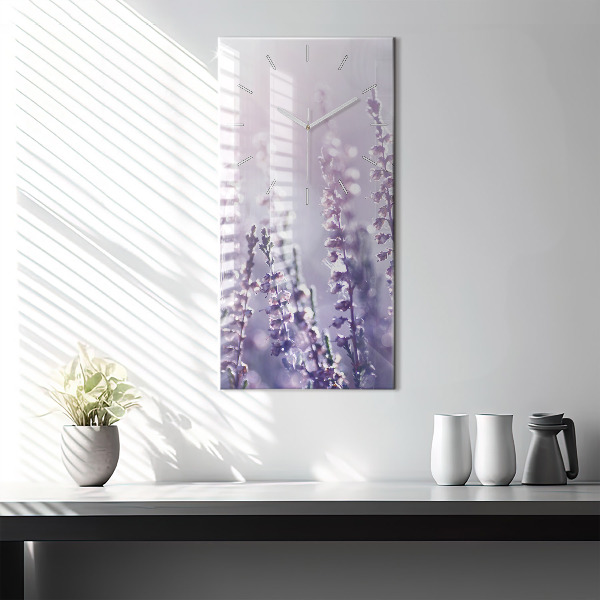 Ceas vertical de perete din sticlă Abstracția