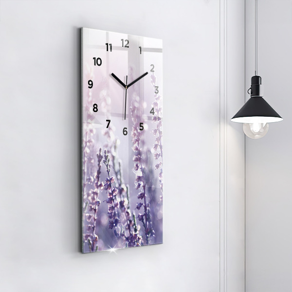 Ceas vertical de perete din sticlă Abstracția