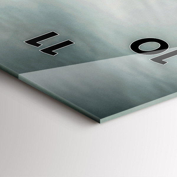 Ceas vertical de perete din sticlă Stilul motor Adrenalina