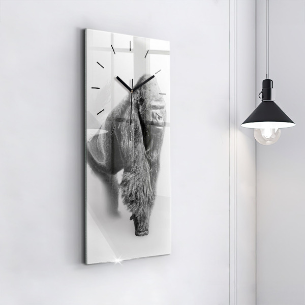Ceas vertical de perete din sticlă Colecție de artă animale
