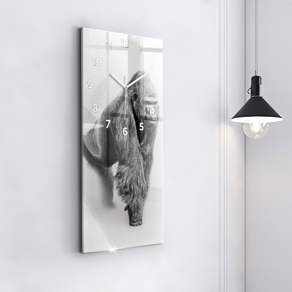 Ceas vertical de perete din sticlă Colecție de artă animale