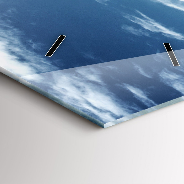 Ceas vertical de perete din sticlă Gondole Veneția Italia