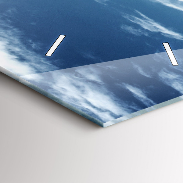 Ceas vertical de perete din sticlă Gondole Veneția Italia