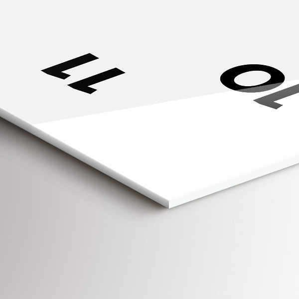 Ceas vertical de perete din sticlă Ochi cu ochelari