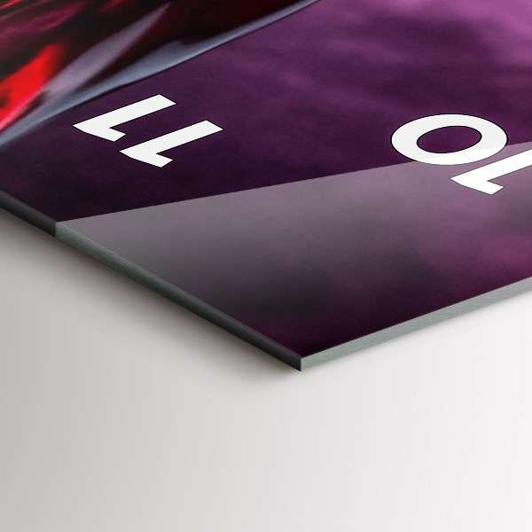 Ceas vertical de perete din sticlă pahar de vin