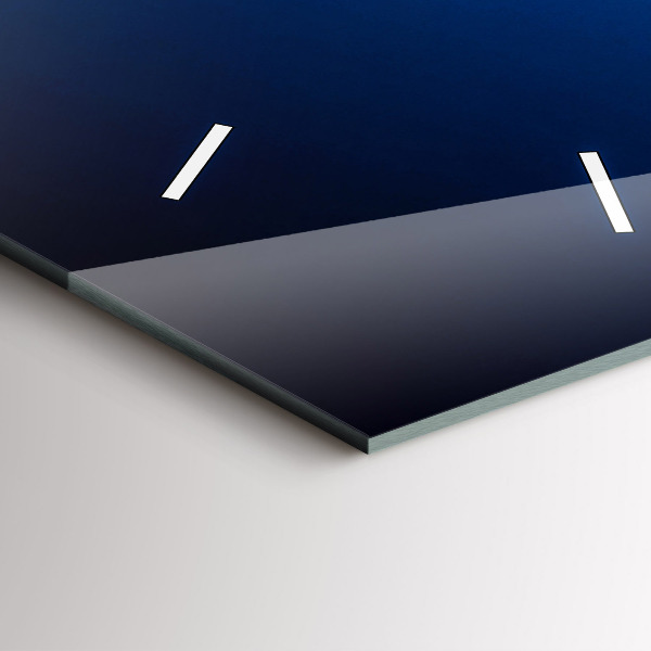 Ceas vertical de perete din sticlă Avion și nori