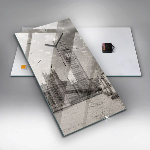 Ceas vertical de perete din sticlă Londra Anglia Big Ben