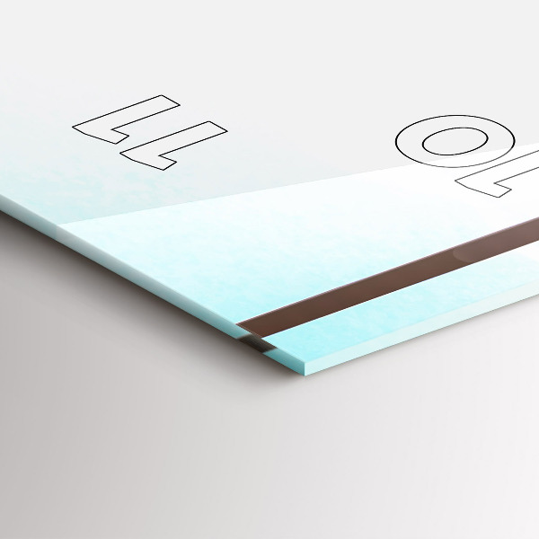 Ceas vertical de perete din sticlă Omul la aeroport