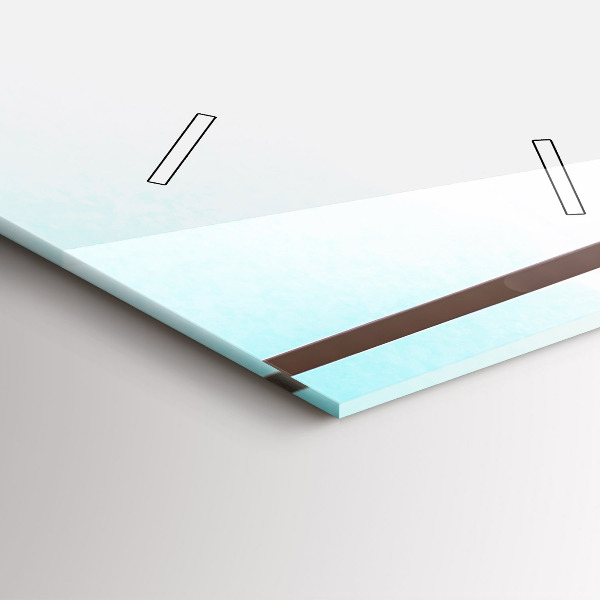 Ceas vertical de perete din sticlă Omul la aeroport