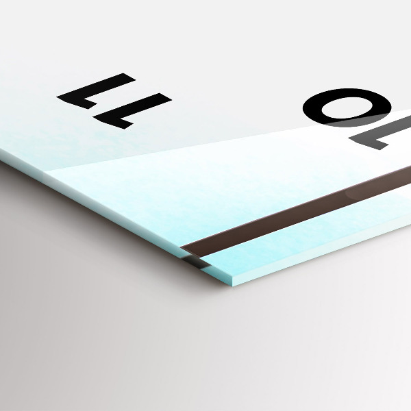 Ceas vertical de perete din sticlă Omul la aeroport