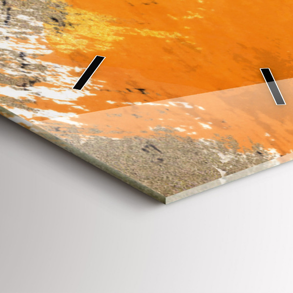 Ceas vertical de perete din sticlă Portret de femeie abstract