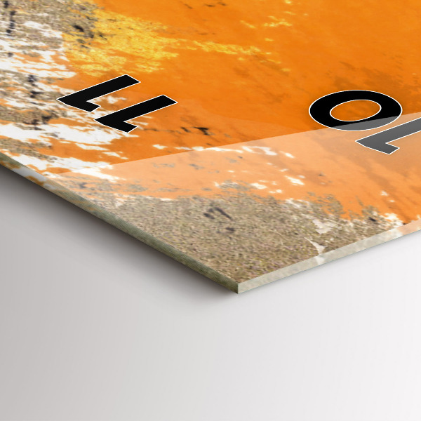 Ceas vertical de perete din sticlă Portret de femeie abstract