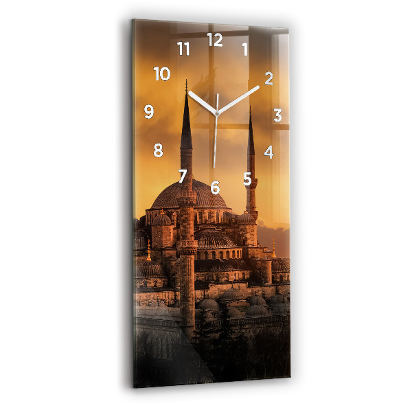 Ceas vertical de perete din sticlă Moscheea din Istanbul