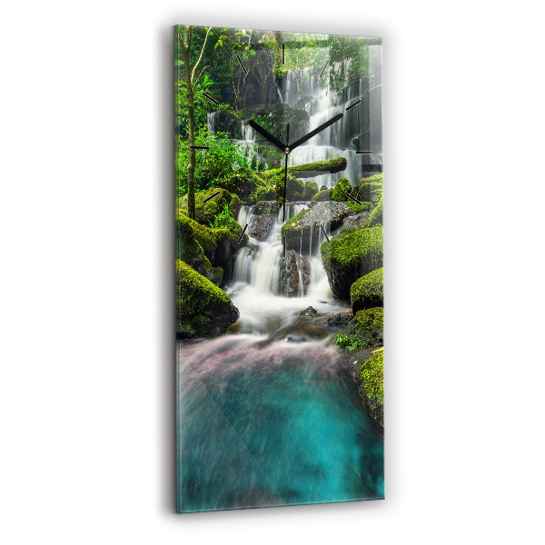 Ceas vertical de perete din sticlă Cascada Thailanda