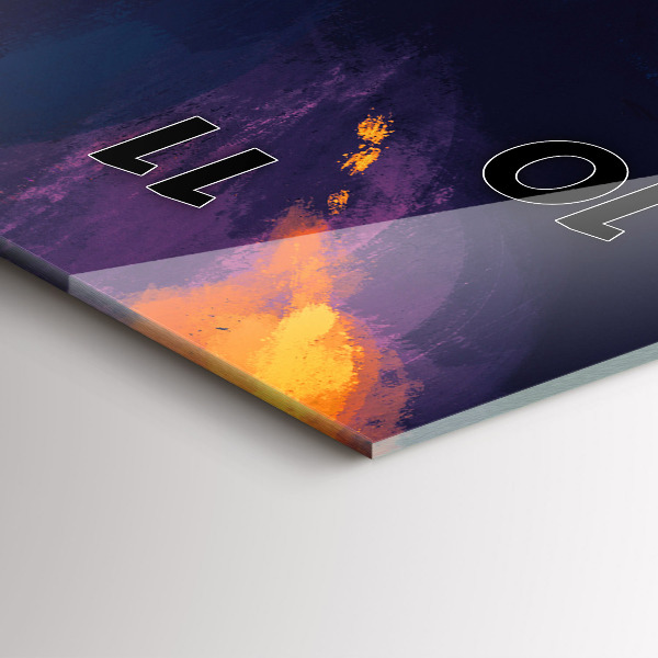 Ceas vertical de perete din sticlă Copil și baloane