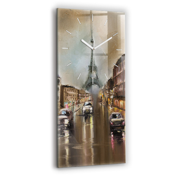 Ceas vertical de perete din sticlă Arhitectura orașului Paris