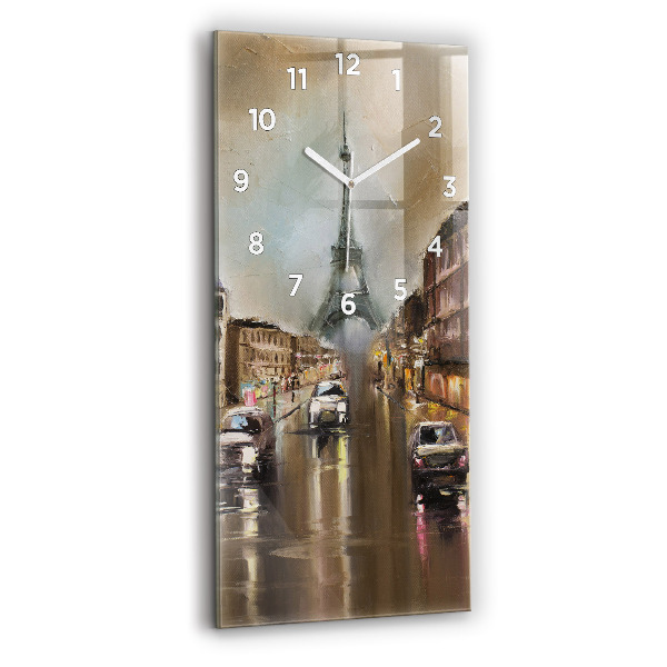 Ceas vertical de perete din sticlă Arhitectura orașului Paris