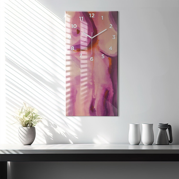 Ceas vertical de perete din sticlă Pictura Femei
