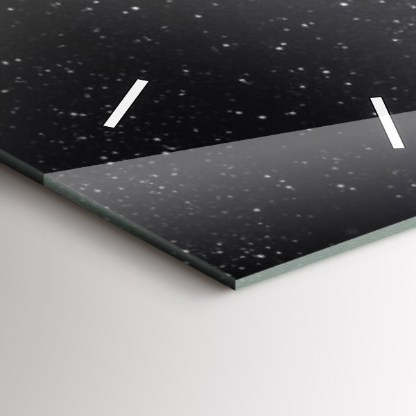 Ceas vertical de perete din sticlă Spațiul și planetele