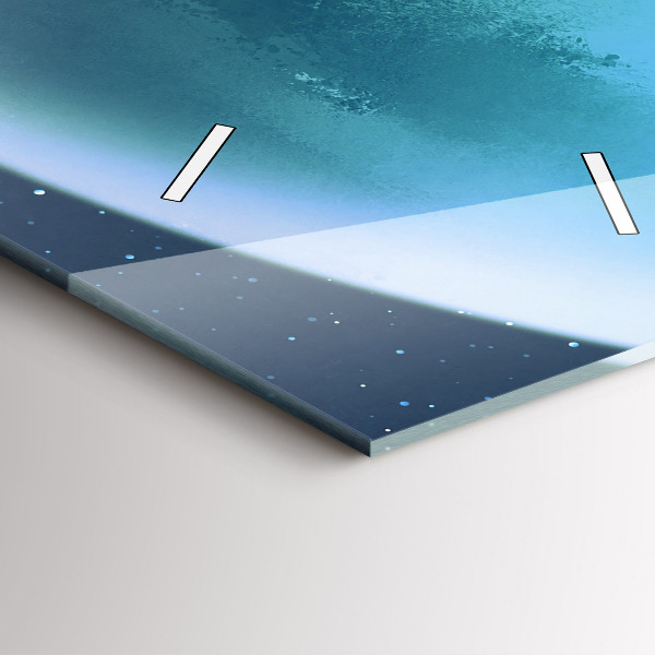 Ceas vertical de perete din sticlă Omul pe lună