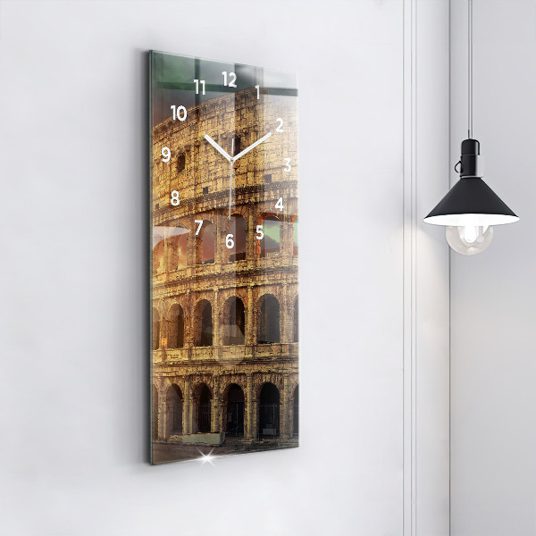 Ceas vertical de perete din sticlă Colosseumul Roman