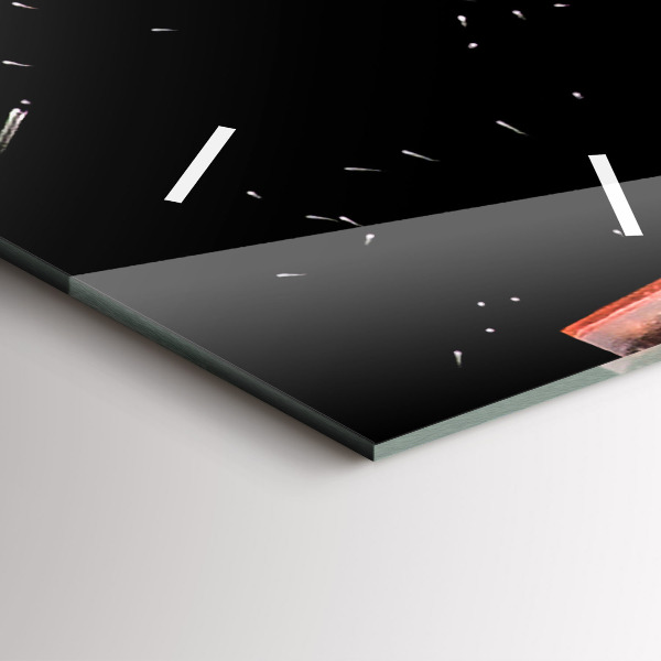 Ceas vertical de perete din sticlă Bea cu gheata