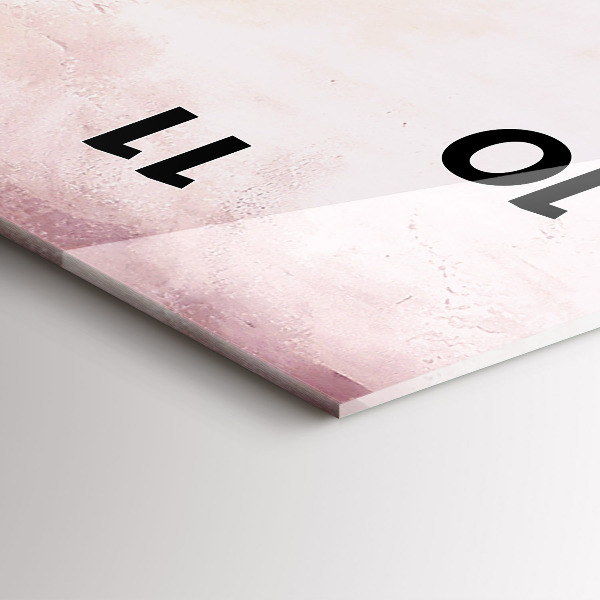 Ceas vertical de perete din sticlă Flori înflorite de maci