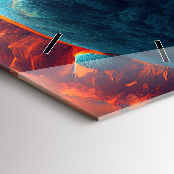 Ceas vertical de perete din sticlă Lumea futuristă