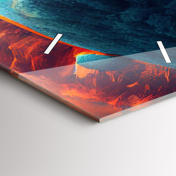 Ceas vertical de perete din sticlă Lumea futuristă