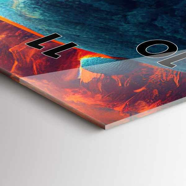 Ceas vertical de perete din sticlă Lumea futuristă